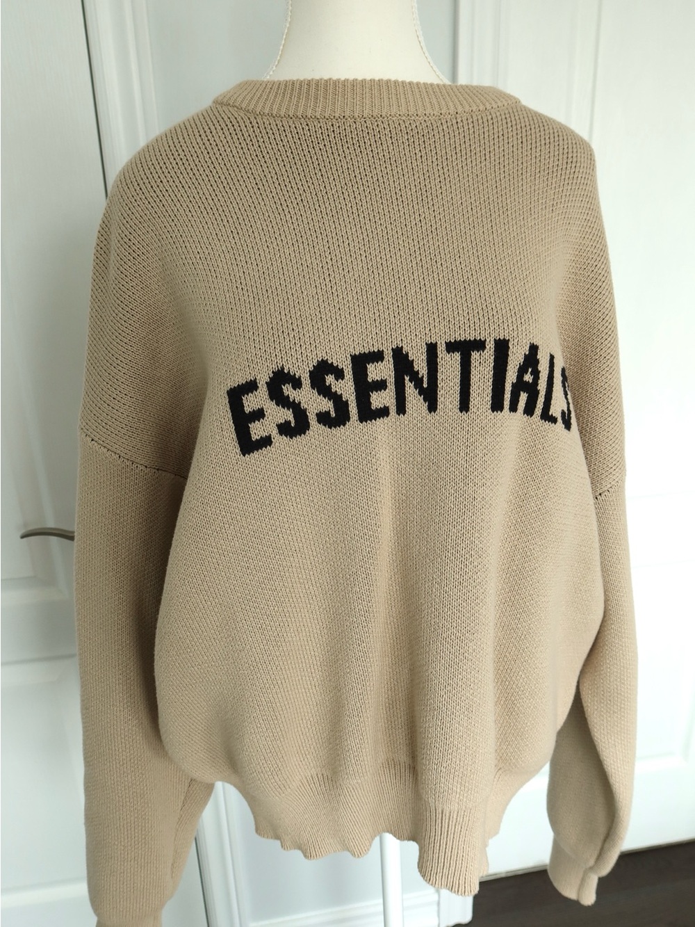 Essentials Tan Knit Sweater - Picture 3 of 9